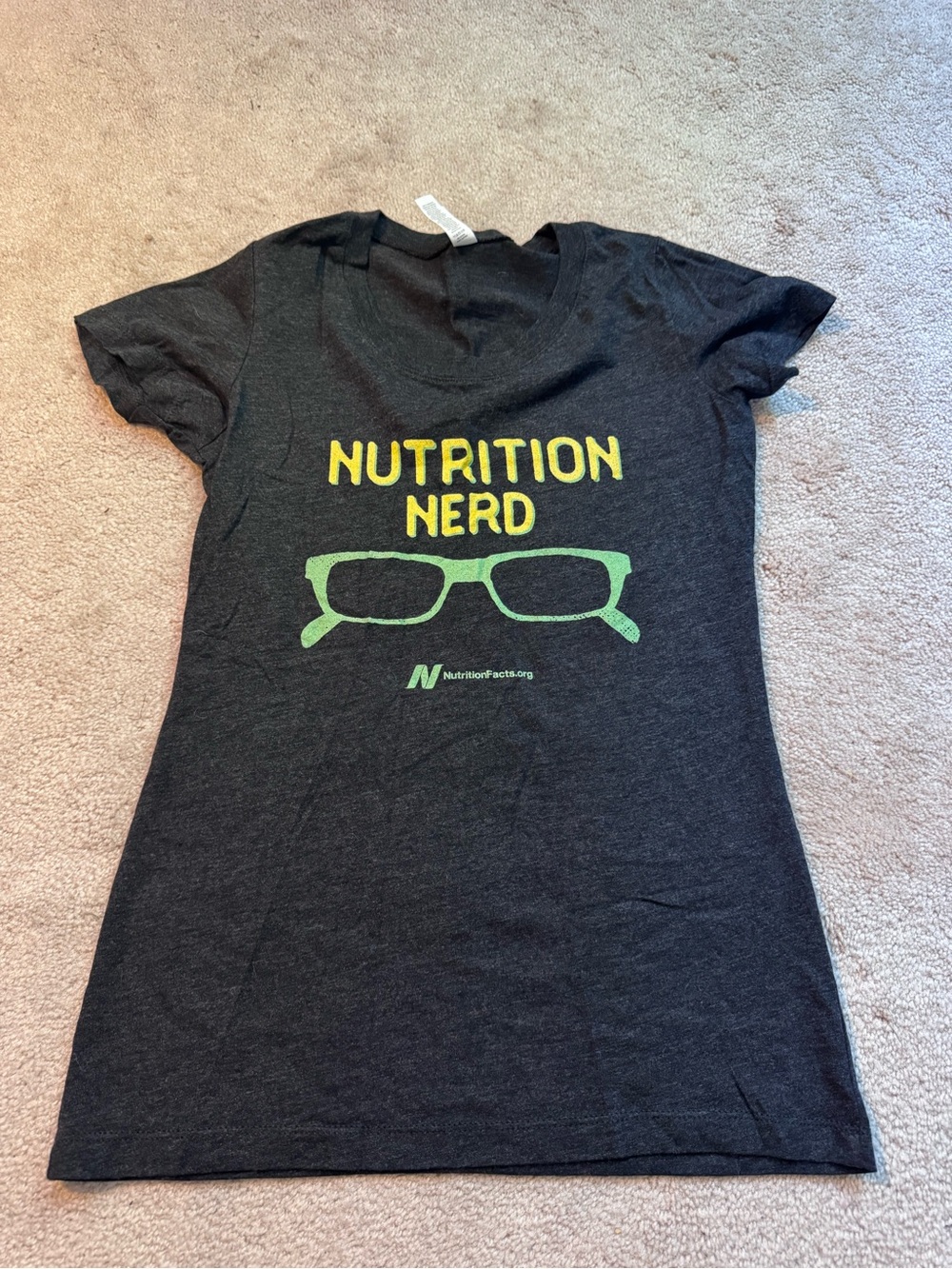Nutrition Nerd Short Sleeve Tee in Dark Gray